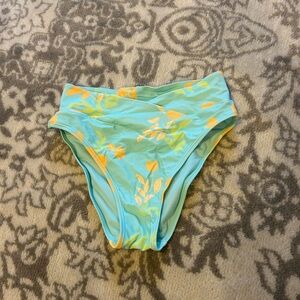 Vibrant Floral High Waist Bikini Bottoms